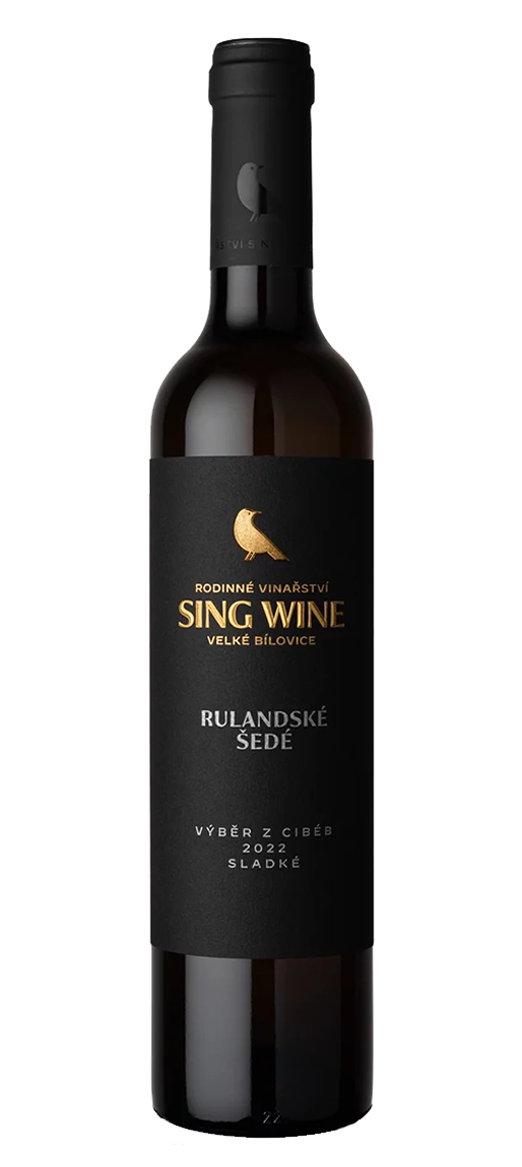Láhev bílého vína Rulandské šedé 2022, Sing Wine – hezkavina